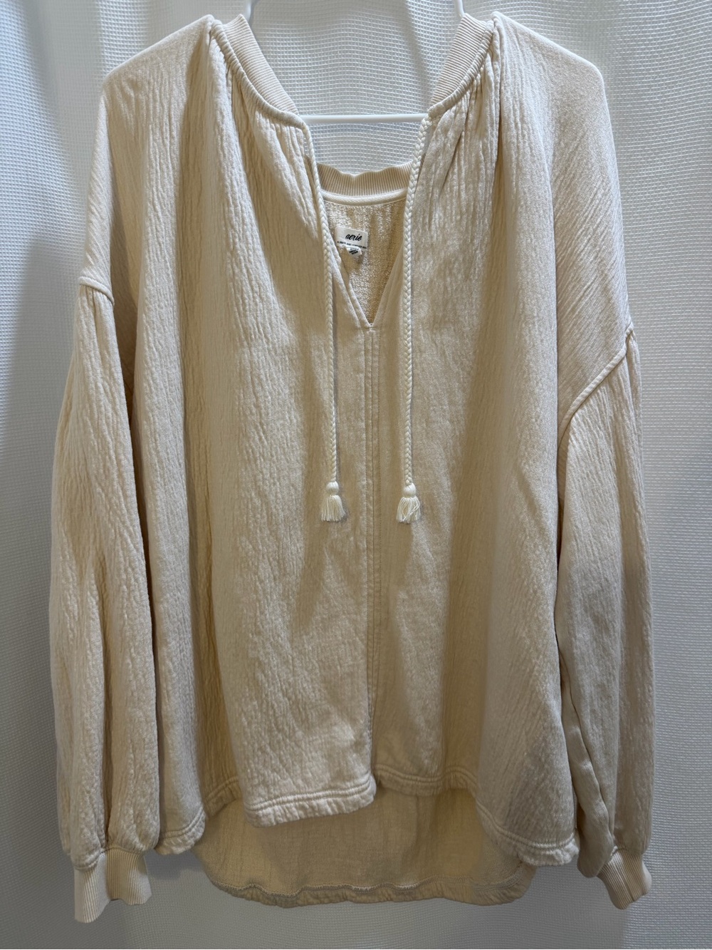 Aerie Cream Easy Street Sweatshirt